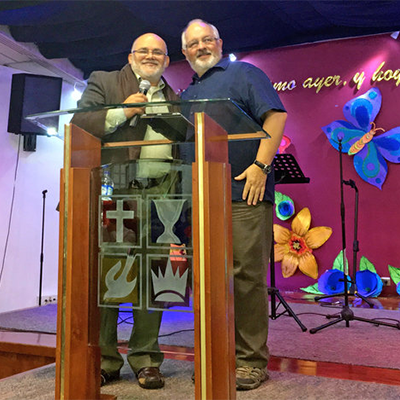 Lee in Colombian Pulpit