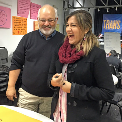 Lee with Woman Laughing